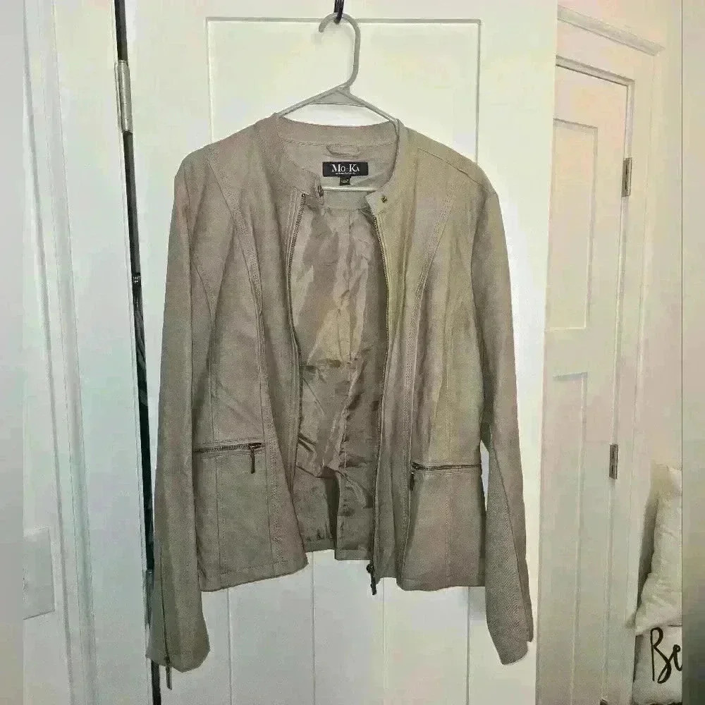 Mo Ka Faux Leather Jacket